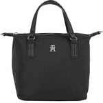 Tommy Hilfiger Damen Tote Bag Tasche Poppy Small Klein, Schwarz (Black),