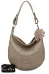Fritzi Hoja Hobo Schultertasche Umh&auml;ngetasche Damen Lederimitat mit Rei&szlig;verschluss