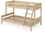 VitaliSpa Etagenbett Everest, Naturholz, 120x200 / 80x200 cm, mit integrierter Treppe