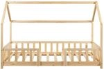 [en.casa] Kinderbett Sisimiut mit Matratze 90 x 200 cm Hausbett Montessori mit