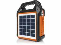 EASYmaxx Solar-Generator Kit 10000mAh | 2 Auflademodi: Solarpanel oder USB | Zum