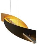 Lucande LED Pendelleuchte dimmbar Schwarz Gold, Esstisch H&auml;ngelampe