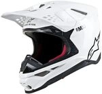 Alpinestars Supertech S-M10 Solid 2024 Motocross Helm, wei&szlig;, M (57/58)