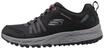 Skechers Damen 180061 BkhpTrekking Low Cut, Schwarzes Leder-Mesh-Besatz in Hot Pink,