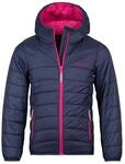 Trollkids Girls Eikefjord Jacket 140, Navy/Fireberry