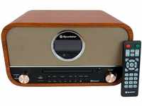 Roadstar HRA-1782NBT Vintage-Musikgerät, FM-Digitalradio, CD-MP3-Player, Bluetooth,