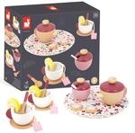 Janod - Twist Tee-Spielset - 16 Zubeh&ouml;rteile aus Holz und Filz - Rollenspiel -