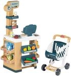 Smoby - Supermarkt mit Einkaufswagen - Spielsupermarkt mit Licht, Sound und