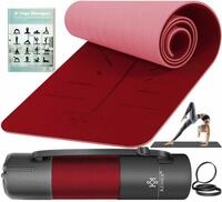 KESSER&reg; Gymnastikmatte mit Tragegurt rutschfest TPE Yogamatte Gepolstert &
