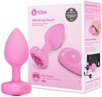 b-Vibe - TheVibrating Heart Plug S/M - USB wiederaufladbar & Fernbedienung Butt Plug