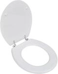 vidaXL Toilettensitz MDF Deckel Wei&szlig; Toilettendeckel Klodeckel Brille WC Sitz
