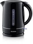 SEVERIN Wasserkocher, 1,7 L, kompakt, schwarz und leistungsstark, Kalkfilter,