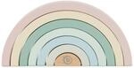Bieco Holz Regenbogen Baby Pastell | Steckspiel | Spielzeug Stapelturm Montessori