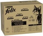 FELIX Sensations Gelees Katzenfutter nass in Gelee, Sorten-Mix, 120er Pack (120 x