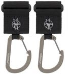 L&Auml;SSIG Kinderwagenbefestigung (2 Stk.) Klettverschluss Karabiner Haken