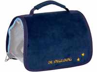 Die Spiegelburg Reisetasche für Plüschtiere, blau - Lustige Tierparade