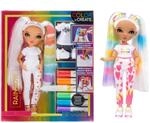 Rainbow High Color & Create DIY Modepuppe - Gr&uuml;ne Augen, Z&ouml;pfe, extra Top & Schuhe,