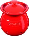 Staub Keramik Vorratsdose Knoblauchdose rund Kirschrot 11cm Sp&uuml;lmaschinengeeignet