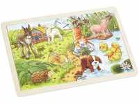 Goki 57890 - Einlegepuzzle - Tierkinder II