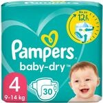 Pampers Baby Windeln Gr&ouml;&szlig;e 4 (9-14kg), 30 St&uuml;ck, Maxi, bis zu 12 Stunden