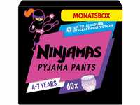 Pampers Ninjamas Nachthöschen / Höschenwindeln für Mädchen (17-30kg), 60 Pyjama