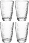 Leonardo Matera Trinkgl&auml;ser Set 4-teilig - Hochwertiges Glas in Hammerschlag-Optik -