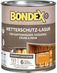 Bondex Wetterschutz Lasur Eiche hell 0,75 L f&uuml;r 9 m&sup2; | Tropf- und Spritzgehemmt 