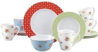 CreaTable, 22508, Serie EMILY, 16-teiliges Geschirrset f&uuml;r 4 Personen, Kombiservice