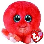 TY - Teeny Puffies Krake Sheldon - 10 cm, 2009131, Red