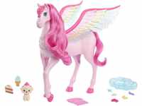 Barbie Ein Hauch von magischem rosa Pegasus mit Welpe, geflügeltes Pferd,...