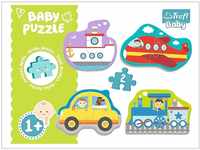 Trefl 36075 Transportfahrzeuge 2 Teile, 4 Sets, Baby Classic, für Kinder ab 1 Jahr