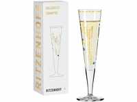 Ritzenhoff 1071037 Champagnerglas 200 ml - Serie Goldnacht Nr. 37 - Edelweiß-Motiv
