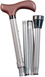 Gehstock aus Aluminium, ausziehbar und faltbar, Wei&szlig; und Schwarz