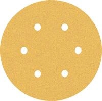 Bosch 5x EXPERT C470 Schleifblatt mit 6 L&ouml;chern (f&uuml;r Farbe auf Holz, Hartholz, &Oslash;