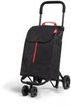 Gimi Carello Spesa New Twin 4 Ruote, sacca In Poliestere Con Chiusura A Coulisse,4
