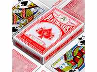 Retoo Rot Standard Kartendeck 54 Blatt, Pokerkarten, Spielkarten für Texas...