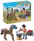 PLAYMOBIL Horses of Waterfall 71357 Hufschmied Ben & Achilles, interaktive