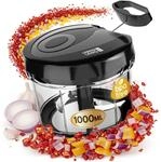 LEBENLANG Gem&uuml;se & Zwiebelschneider - 1L Obst Zerkleinerer manuell & BPA-Frei 