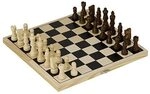 Goki Schachspiel in Holzklappkassette - 26 x 25,5 x 1,5 cm, 32 Spielsteine,