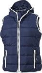 James & Nicholson Damen Jacke Weste Ladies' Maritime Vest blau (Navy/White)...