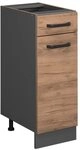 Vicco K&uuml;chenunterschrank R-Line, Goldkraft Eiche, 30 cm | 1 Schublade &middot; Ohne