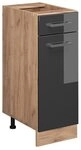 Vicco K&uuml;chenunterschrank R-Line, Anthrazit Hochglanz, 30 cm