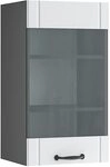 Vicco K&uuml;chenglasschrank Fame-Line, Wei&szlig; Landhaus, 40 cm, zur Kombination mit