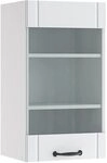 Vicco K&uuml;chenglasschrank Fame-Line, Wei&szlig; Landhaus, 40 cm, zur Kombination mit