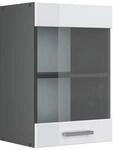 Vicco K&uuml;chenglasschrank R-Line, Wei&szlig; Hochglanz, 40 cm, zur freien Kombination