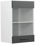 Vicco K&uuml;chenglasschrank R-Line, Anthrazit Landhaus, 40 cm
