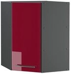 Vicco Eckh&auml;ngeschrank Fame-Line, Bordeaux Hochglanz, 57 cm, zur Kombination mit
