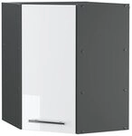 Vicco Eckh&auml;ngeschrank Fame-Line, Wei&szlig; Hochglanz, 57 cm, zur Kombination mit