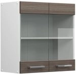 Vicco K&uuml;chenglasschrank R-Line, Edelgrau, 60 cm, zur freien Kombination...