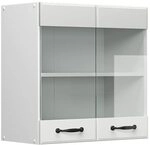 Vicco K&uuml;chenglasschrank R-Line, Wei&szlig; Landhaus, 60 cm, zur freien Kombination